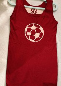 Cute Soccer Ball Print Dress