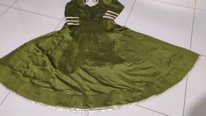 Elegant mendie Green Anarkali Gown