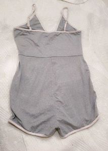 Grer with White Trim jumpsuit