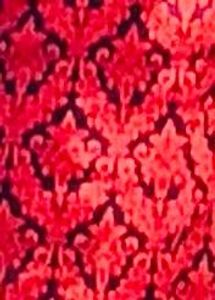 Red &amp; Black Jacquard Bodycon Dress