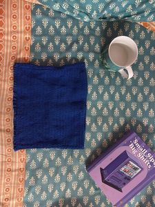Blue Smocked Tube Top💙