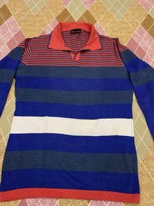 Men's Striped Polo T-Shirt