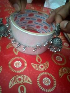 Oxidised Silver Jhumka