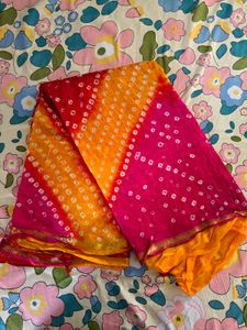 Vibrant Bandhani Saree