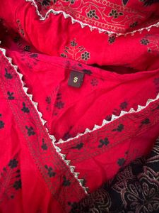 Anarkali Red Kurta Set