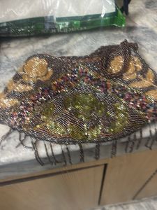 Embellished Beaded Clutch Bag