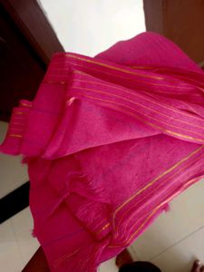Vibrant Pink Dupatta with Tassels