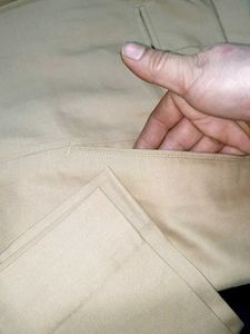 Classic Beige Chinos 32 s with full lenth margin