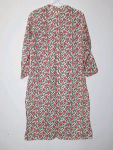 Floral Print Cotton Kurta