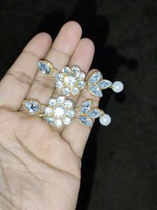 Sparkling Floral Drop Earrings