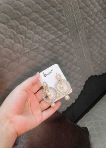 Elegant Pearl & Crystal Hoop Earrings