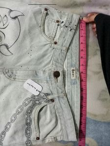 Hand Painted Distressed Jeans