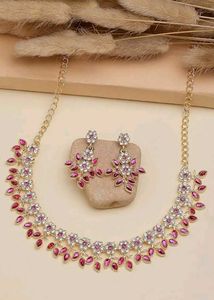 Rose Gold Floral Jewelry Set