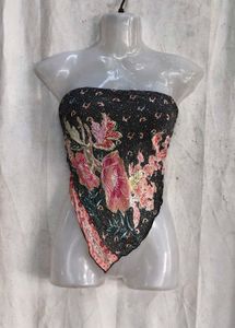 Boho Floral Print Bandeau Top