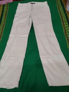 Theory Cream Wide Leg Pants