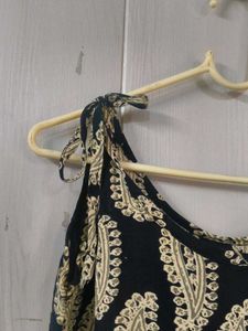 Stylish Black Paisley Print Kurta