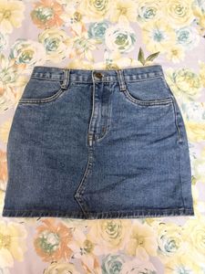 Classic Blue Denim Mini Skirt