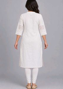 Elegant White Chikankari Kurta