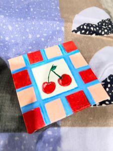 Hand-Painted Cherry Decor Piece