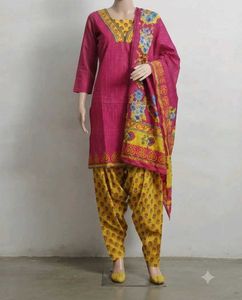 Vibrant Pink & Yellow Kurta Set