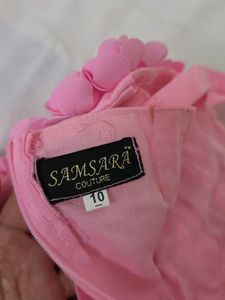 Girls Pink Floral Party wear Gown Dress