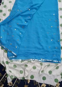 Stunning Blue Embellished Saree