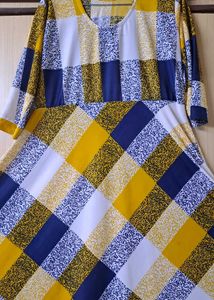 🌻Stylish Plaid Print Midi Dress