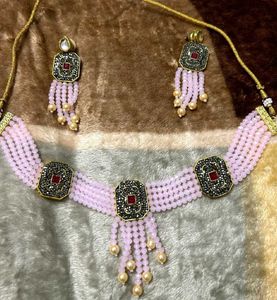 Beaded Necklace &amp; Earring Set