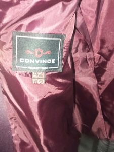 Men's Burgundy Shawl Collar Blazer
