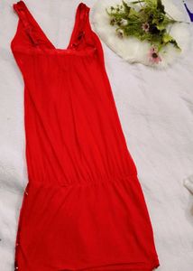 Sparkling Red Mini Dress