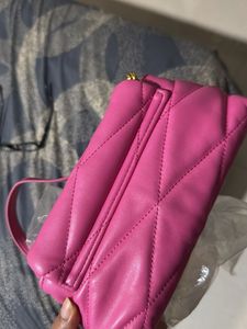 Pink Quilted Shoulder Bag