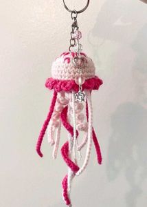 Crochet Jellyfish Keychain