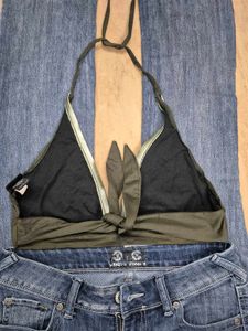 green halter neck bikini top~◇