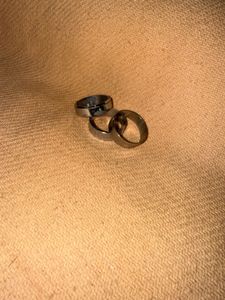 Set of 3 Silver Tone Rings
