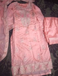 Party Wear Kurta Set Heavy Zardozi Work 3 Pic