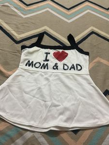 Cute 'I Love Mom & Dad' Top