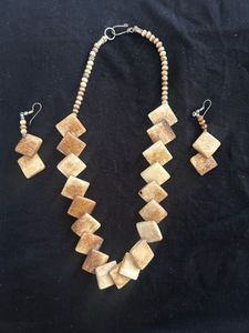 Handmade Beaded Necklace and Earrings Set