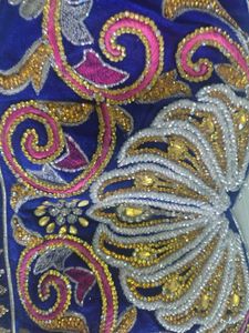 Exquisite Embroidered Blouse with Matching Fabric