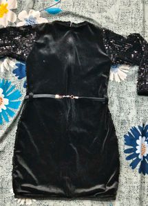 Sparkly Black Sequin Party Dress