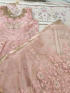 Pink Embroidered Anarkali Dress