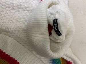 Rainbow Striped Knit Sweater