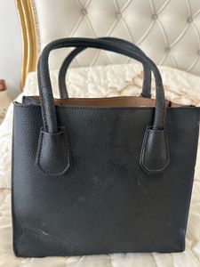 Authentic Michael Kors Black Leather Tote Bag