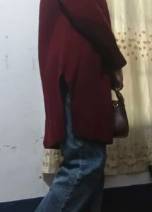 Burgundy Turtleneck Sweater