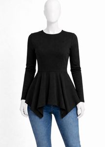Black Peplum Top