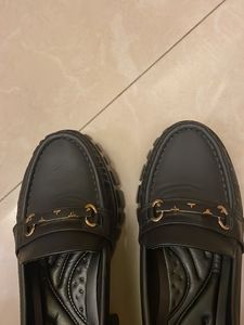 Ladies Heeled Loafers, Black, Size 38