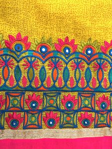 Vibrant Yellow Kurta with Embroidered Details