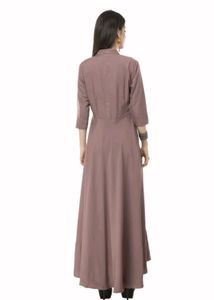 Elegant Mauve Collared Maxi Dress
