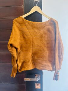 Stylish Brown Knit Sweater