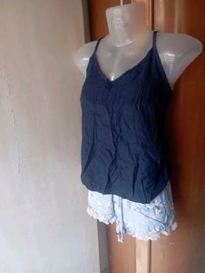Cozy Navy Blue Pajama Set