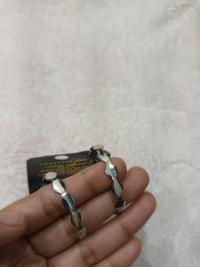 Forever Glam Silver Hoop Earrings